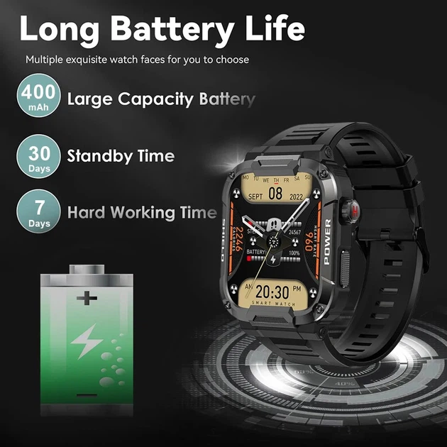 Смарт годинник Smart Watch, вимірювання пульсу, тиску, кисню в крові, режими тренувань - зображення 7