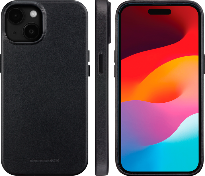 Etui na smartfon Dbramante1928 Roskilde MagSafe do Apple iPhone 17e / Apple iPhone 16e / Apple iPhone 15 / Apple iPhone 14 / Apple iPhone 13 Black (RO61GTBL6345) - obraz 2