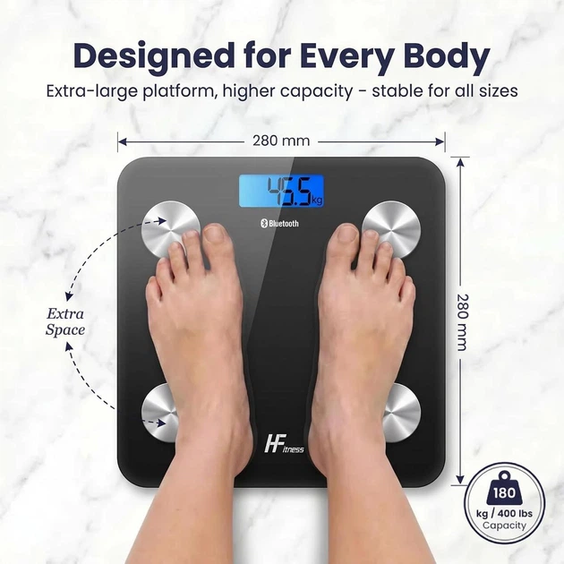 Интеллектуальные цифровые персональные весы Body Fat Wass,19 показателей, Bluetooth, iOS и Android App. ИМТ, мышечная и костная ма - изображение 6