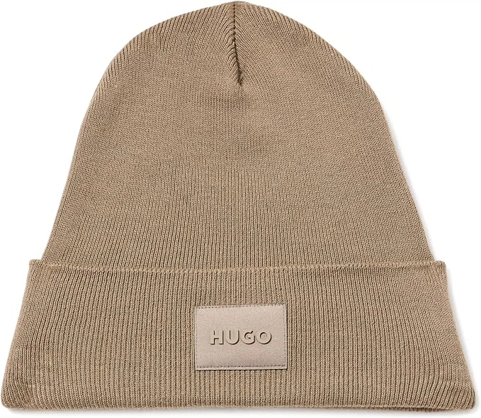Мужская вязаная шапка HUGO X-Fit Patch Ribbed Beanie L-XXL - Фото 1 Мужская вязаная шапка HUGO X-Fit Patch Ribbed Beanie L-XXL - изображение 1
