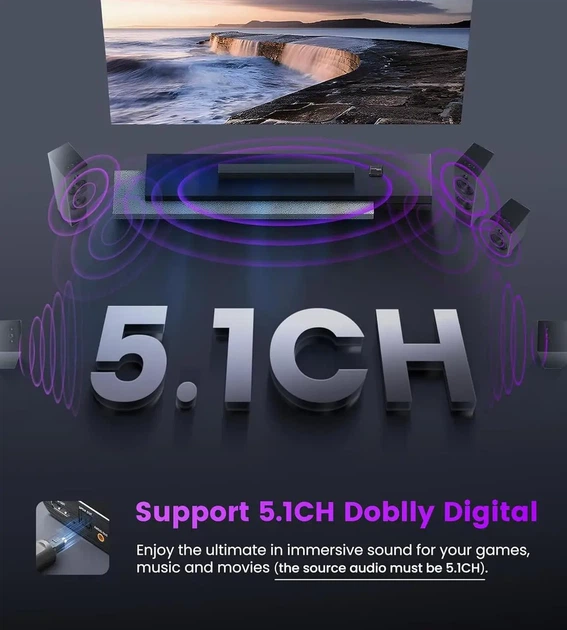 Адаптер HDMI ARC - Optical - Coaxial перетворювач екстрактор конвертер аудіо звуку в 5.1 Toslink - Фото 3 Адаптер HDMI ARC - Optical - Coaxial перетворювач екстрактор конвертер аудіо звуку в 5.1 Toslink - зображення 3