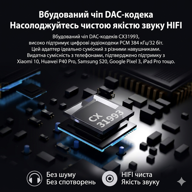 JCALLY JM7 (Type-c to 3.5mm CX31993) – Портативний підсилювач Hi-Fi ЦАП із кришталево чистим звуком - зображення 7