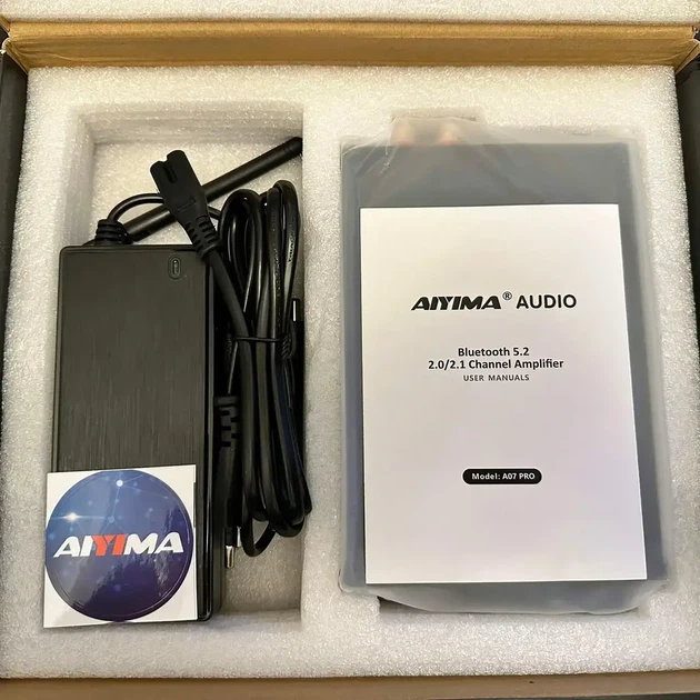 Підсилювач звуку AIYIMA A07 PRO 48V. Bluetooth 5.2, AUX, 300Wx2 (TPA3255) Black - Фото 9 Підсилювач звуку AIYIMA A07 PRO 48V. Bluetooth 5.2, AUX, 300Wx2 (TPA3255) Black - изображение 9