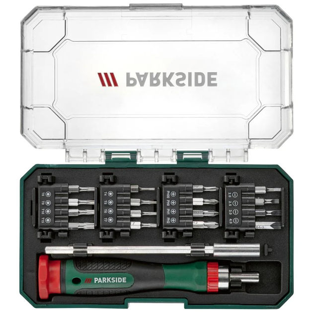Набор прецизионных отвёрток PARKSIDE с магнитным удлинителем и битами WWS-PSS18-H01 18 предметов - изображение 2