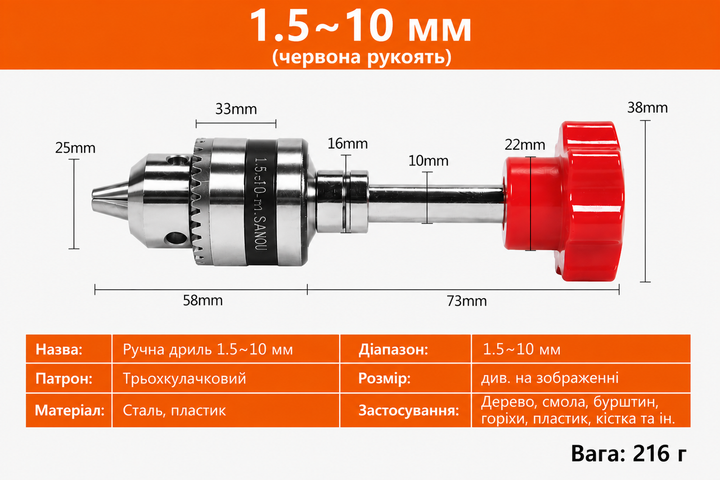 Ручная дрель Sanou 1.5-10 мм - для точных работ - RDS-151R - изображение 8