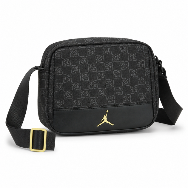 Черная мужская сумка Jordan M × 19 × 7 см из полиэстера, барсетка с магнитным карманом - Фото 5 Черная мужская сумка Jordan M × 19 × 7 см из полиэстера, барсетка с магнитным карманом - изображение 5