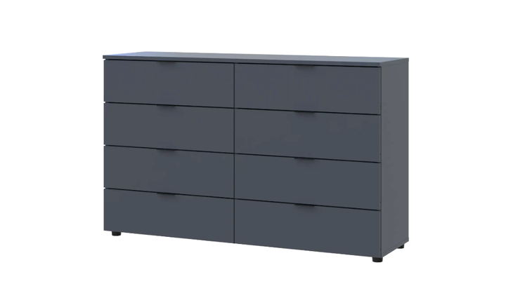 Комод Doros Рон 8 Графіт 8 Ящиків 130х38х81 (41516173) - Фото 1 Комод Doros Рон 8 Графіт 8 Ящиків 130х38х81 (41516173) - зображення 1