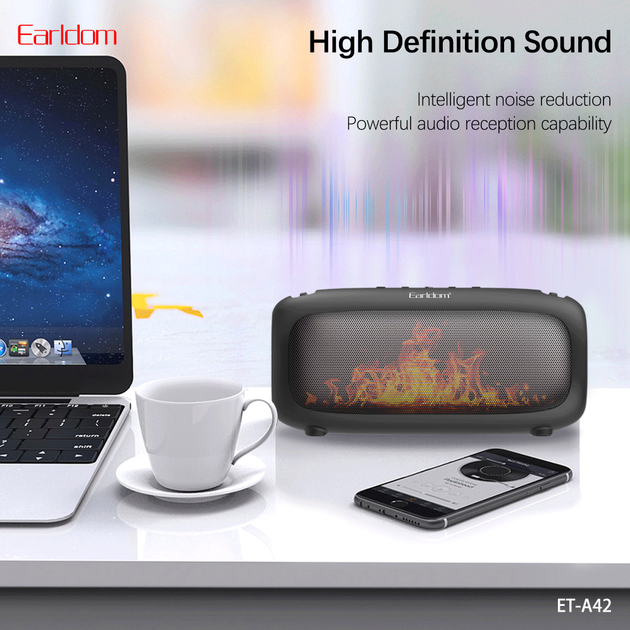 Портативная колонка Earldom ET-A42 мощность 5 Вт USB Bluetooth черная для прослушивания музыки - изображение 5