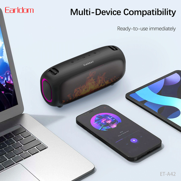 Портативная колонка Earldom ET-A42 мощность 5 Вт USB Bluetooth черная для прослушивания музыки - изображение 7