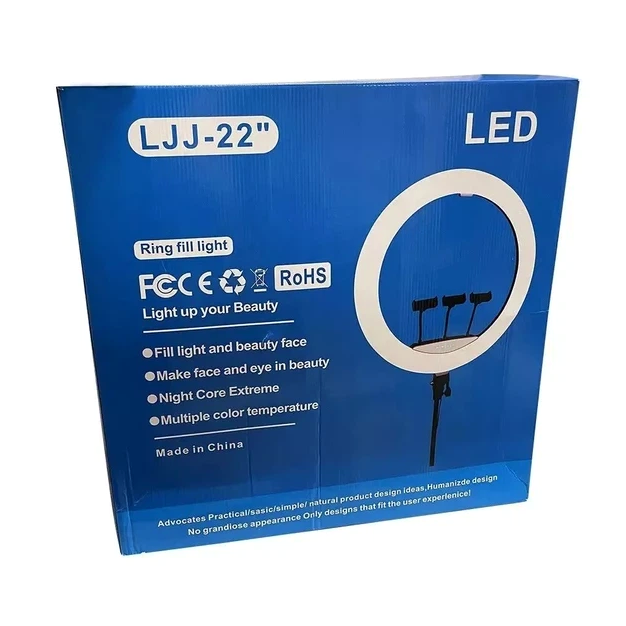 Кільцева LED-лампа 56 см із дистанційним пультом 480 світлодіодів адаптер 12 V модель LJJ-56 - зображення 4