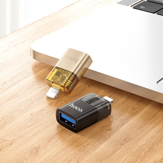 Адаптер Lightning на USB 2.0 Hoco UA36 черный поддержка OTG для Apple - Фото 4 Адаптер Lightning на USB 2.0 Hoco UA36 черный поддержка OTG для Apple - изображение 4