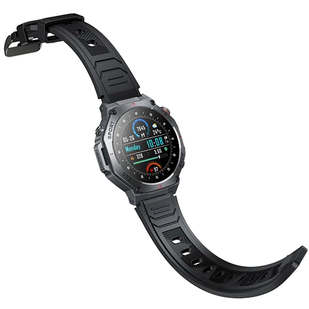 Смарт-часы Hoco Y37 Bluetooth-звонки круглый дисплей 1.43 дюйма водозащита IP68 металлический корпус - изображение 4