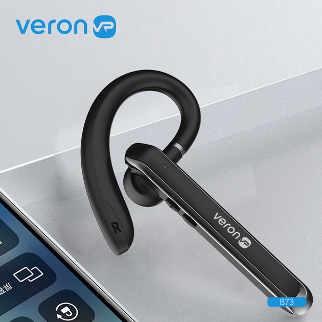 Bluetooth гарнитура Veron B73 10 метров 8 часов работы для звонков и музыки - изображение 2
