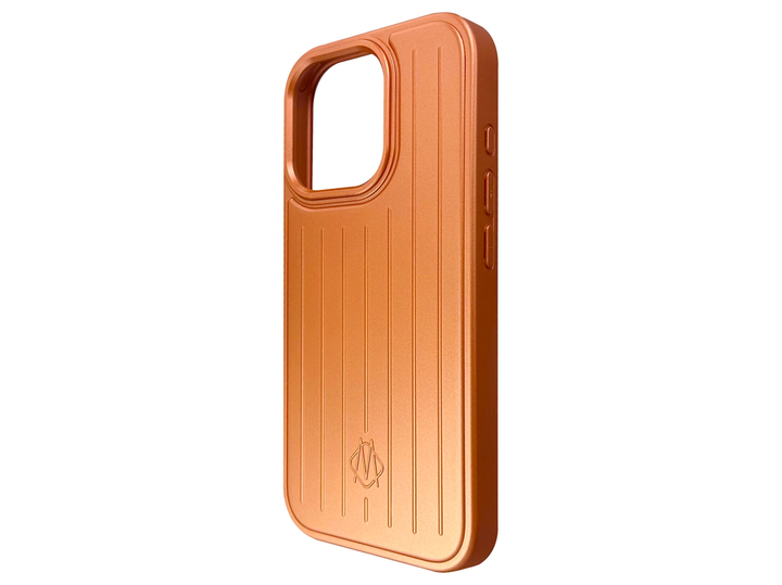 Металлический чехол Rimova для iPhone 15 Pro Max защита камеры усиленные углы оранжевый - изображение 3