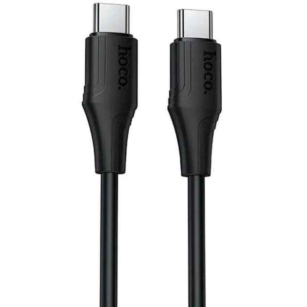 Кабель USB C to C 60 W 1m Hoco X124 чорний - Фото 1 Кабель USB C to C 60 W 1m Hoco X124 чорний - зображення 1