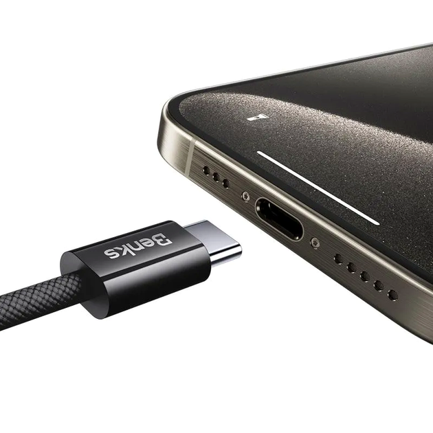 Кабель USB C to Lightning 2 метри для заряджання та синхронізації Benks D46 - зображення 4