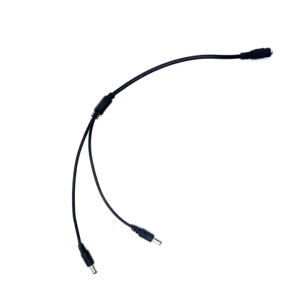 Кабель живлення DC 1 Female to 2 Male 5.5 mmx2.1mm довжина 1 м колір чорний - зображення 3