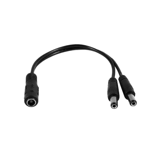 Кабель живлення DC 1 Female to 2 Male 5.5 mmx2.1mm довжина 1 м колір чорний - зображення 4