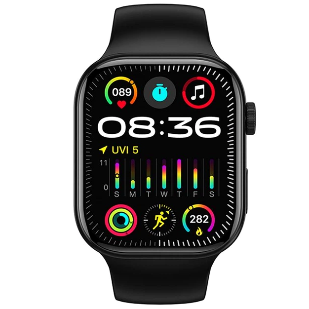 Смарт-годинник Borofone BD14 Plus чорний 2.01 дюйма Bluetooth V5.3 захист IP54 сенсорний екран - зображення 4