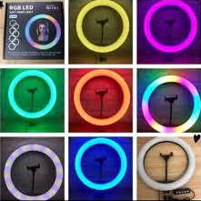 Кільцева лампа RGB LED 45 см з дистанційним пультом 416 світлодіодів MJ-45 - зображення 9