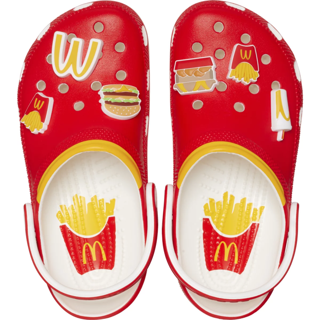 Жіночі крокси Crocs McDonald's Classic Clog (37-38, червоний) - Фото 2 Жіночі крокси Crocs McDonald's Classic Clog (37-38, червоний) - изображение 2