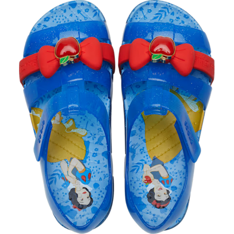 Дитячі крокси сандалії для дівчинки Crocs Disney Princess Isabella Glitter Sandals (34-35, світло синій) - изображение 4