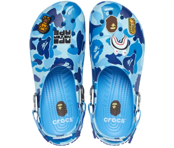 Чоловічі крокси Crocs x A Bathing Ape Camo Blue (43-44, синій) - Фото 4 Чоловічі крокси Crocs x A Bathing Ape Camo Blue (43-44, синій) - зображення 4