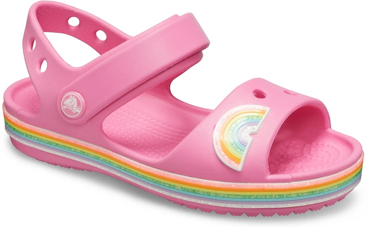 Дитячі крокси сандалії для дівчинки Crocs Crocband Imagination Sandal Pink (22/23, рожевий) - Фото 2 Дитячі крокси сандалії для дівчинки Crocs Crocband Imagination Sandal Pink (22/23, рожевий) - изображение 2