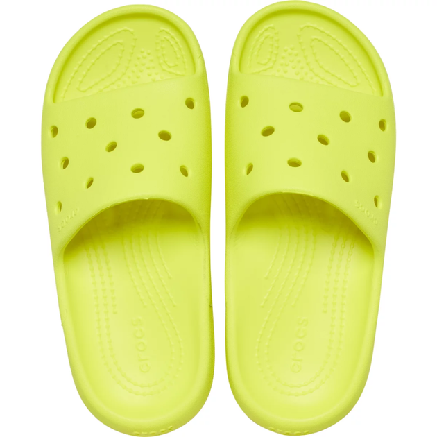 Дитячі крокси шльопанці для дівчинки Crocs Classic Slide V2 Yellow (28/29, жовтий) - Фото 4 Дитячі крокси шльопанці для дівчинки Crocs Classic Slide V2 Yellow (28/29, жовтий) - зображення 4