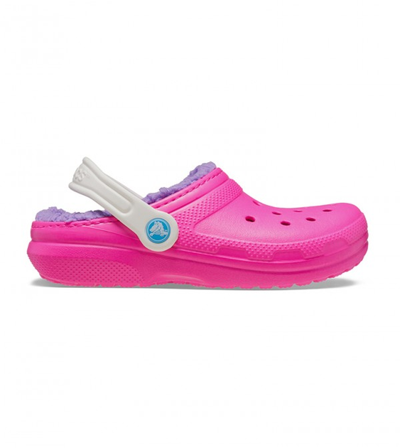Дитячі крокси для дівчинки Crocs Classic Lined Clog Pink Crush (24/25, яскраво рожевий) - Фото 3 Дитячі крокси для дівчинки Crocs Classic Lined Clog Pink Crush (24/25, яскраво рожевий) - изображение 3