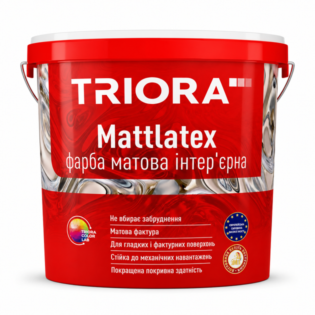 Краска интерьерная матовая TRIORA Mattlatex 1.4 кг - Фото 1 Краска интерьерная матовая TRIORA Mattlatex 1.4 кг - изображение 1