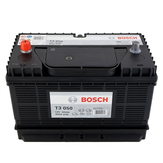 Автомобильный аккумулятор BOSCH ASIA T30 500 105Ah 800A L+ 0092T30500 - Фото 1 Автомобильный аккумулятор BOSCH ASIA T30 500 105Ah 800A L+ 0092T30500 - изображение 1