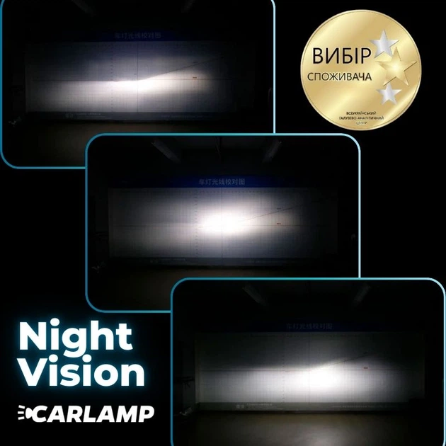 Світлодіодні лампи Н7 для авто Carlamp Night Vision Gen3 Led автолампи 5500 K 6000 Lm (NVG3H7) - зображення 7
