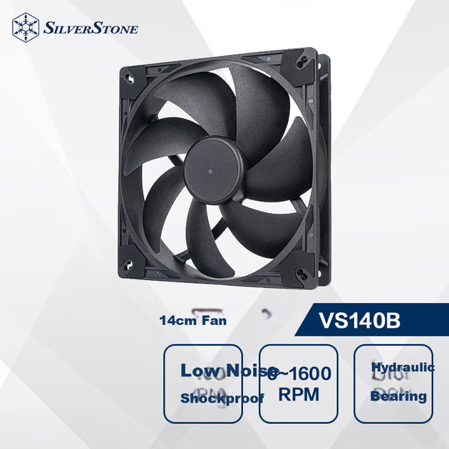 Вентилятор SilverStone VS140B 140 мм PWM Black - изображение 4