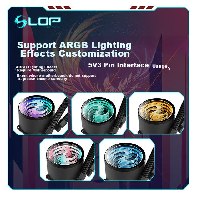 Система водяного охолодження Great Wall LOP Xinghuang X360 ARGB - Фото 5 Система водяного охолодження Great Wall LOP Xinghuang X360 ARGB - зображення 5