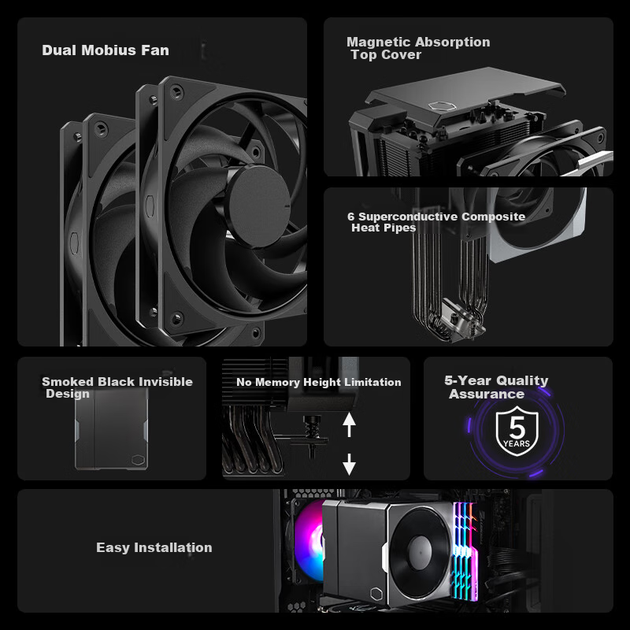 Кулер Cooler Master Hyper 612 APEX (MAP-T6PN-225PK-R1) - изображение 4