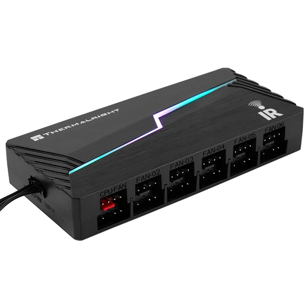 Контролер вентиляторів Thermalright ARGB AND FAN HUB X12 IR Black - зображення 2