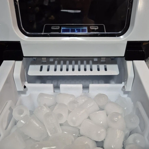Льдогенератор Ruhhy 25565 2 л черный, до 12 кг льда/24 ч, 120 Вт, LCD-дисплей, таймер, самоочистка, 2 размера льда, корзина для льда + лопатка - изображение 8