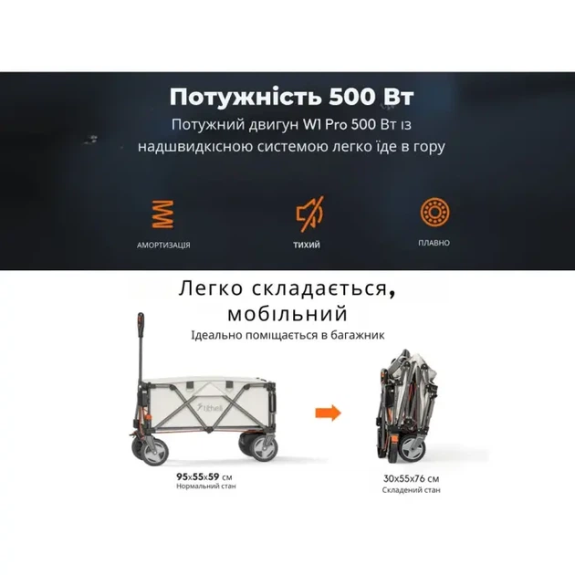 Акумуляторний візок Litheli з двигуном від павербанку (УМБ Litheli Power Bank 20000 mAh, 45 W в комплекті) - Фото 11 Акумуляторний візок Litheli з двигуном від павербанку (УМБ Litheli Power Bank 20000 mAh, 45 W в комплекті) - зображення 11