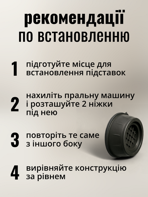 Подставки под стиральную машинку силиконовые антивибрационные ножки лапки подкладки для стиральной машины сушильной машины холодильника мебели пластиковые с резиной амортизационные анти вибрационные виброножки опоры накладки виброопоры Hechpro АН21VBR - изображение 2