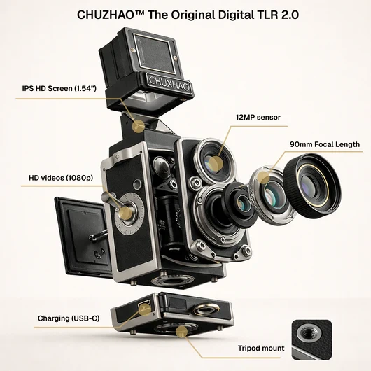 Фотоаппарат Chuzhao Retro Digital TLR Camera - Фото 3 Фотоаппарат Chuzhao Retro Digital TLR Camera - изображение 3