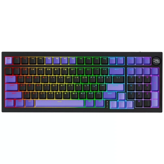 Беспроводная механическая игровая Bluetooth клавиатура Proove Gaming Slicker SE формата 98% 98 клавиш RGB-подсветка USB 2.4ГГц Чорная - изображение 2