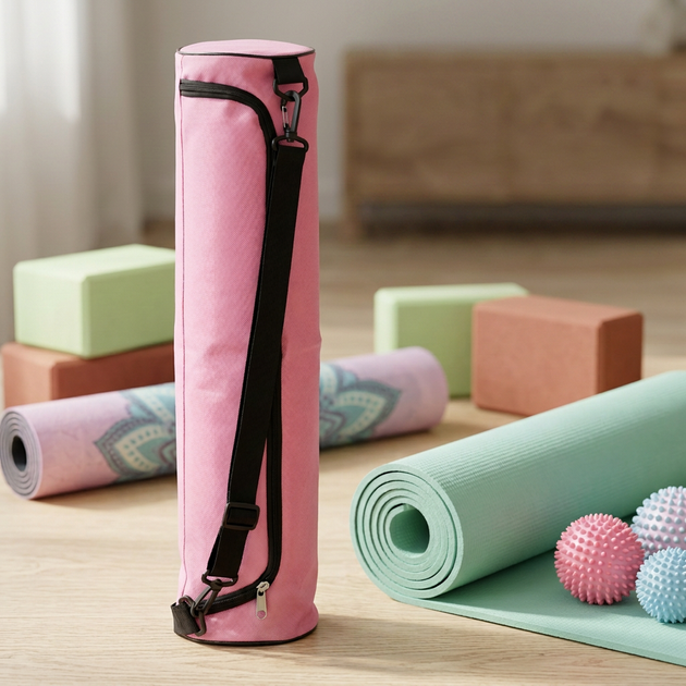 Чохол для килимка сумка для йога килимка SP-Sport Yoga Bag 1188 розмір 70х15 см Pink - зображення 7
