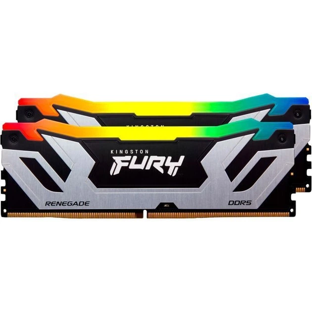 Модуль памяти Kingston DDR5 48GB 8400 MHz Renegade RGB Silver XMP Fury (ex.HyperX) (KF584CU40RSAK2-48) - изображение 2
