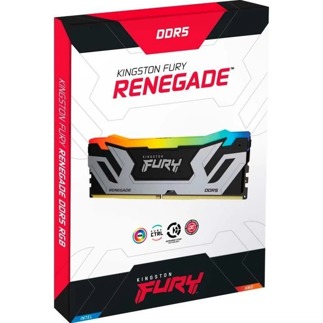 Модуль памяти Kingston DDR5 48GB 8400 MHz Renegade RGB Silver XMP Fury (ex.HyperX) (KF584CU40RSAK2-48) - изображение 3