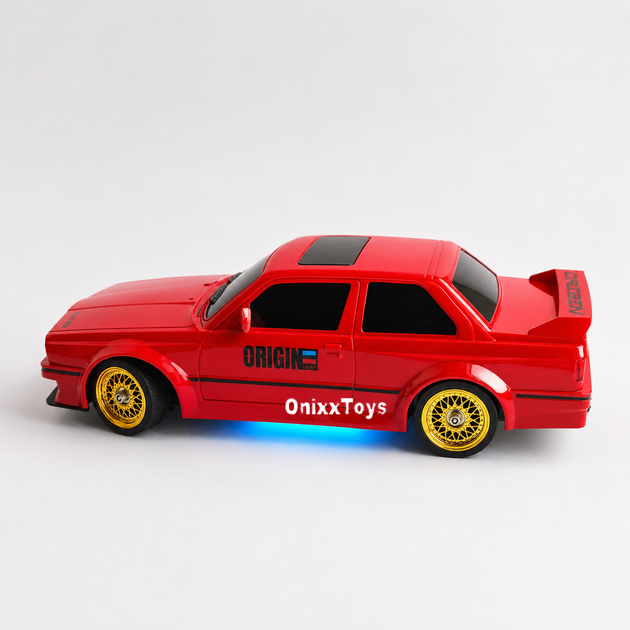 Радиоуправляемая дрифт машинка БМВ BMW M3 E30 с аккумулятором и неоновой подсветкой, свет фар (Красный) - изображение 7
