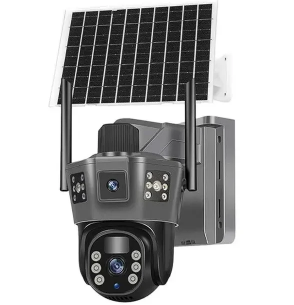 Уличная IP-камера TP18 4G Solar PTZ 6 МП чёрная Автономное видеонаблюдение с солнечной панелью Поворотное устройство без Wi-Fi Беспроводная система безопасности с SIM-картой - изображение 6