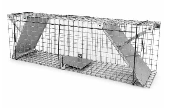 Живоловка проходная 84×21×26 см металическая ловушка для куниц ласок крыс и кошек оцинкованная сталь мышеловка капкан клетка - изображение 6