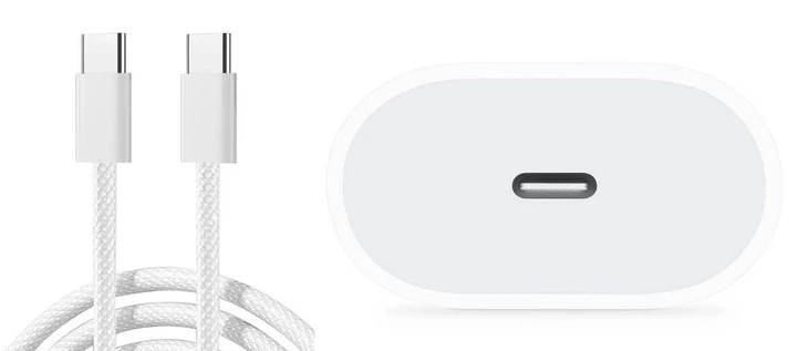 МПЗ для iPhone 17 Pro Max 35W USB-C Power Adapter USB-C to USB-C Cable White - изображение 3