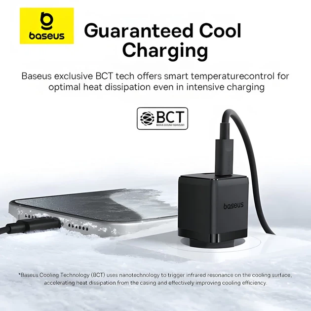 Сетевое зарядное устройство Baseus Palm PD/QC 30W USB-C | USB-A with USB-C to USB-C Cable 1 m Black (P1011160A113-01) - изображение 8